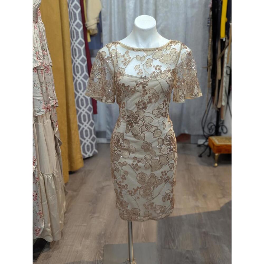 Adrianna Papell Embroidered Sheath Dress